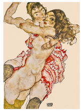 Egon Schiele Two Women Embracing - Art Print